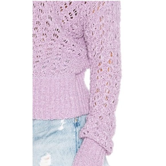 FINAL SALE!  Free People V-Neck Lavender Purple Womens Sweater Size Medium NWT - Picture 3 of 7